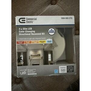 Commercial Electric‎ Slim 4 in Slim LED Color Changing Directional Recessed Kit